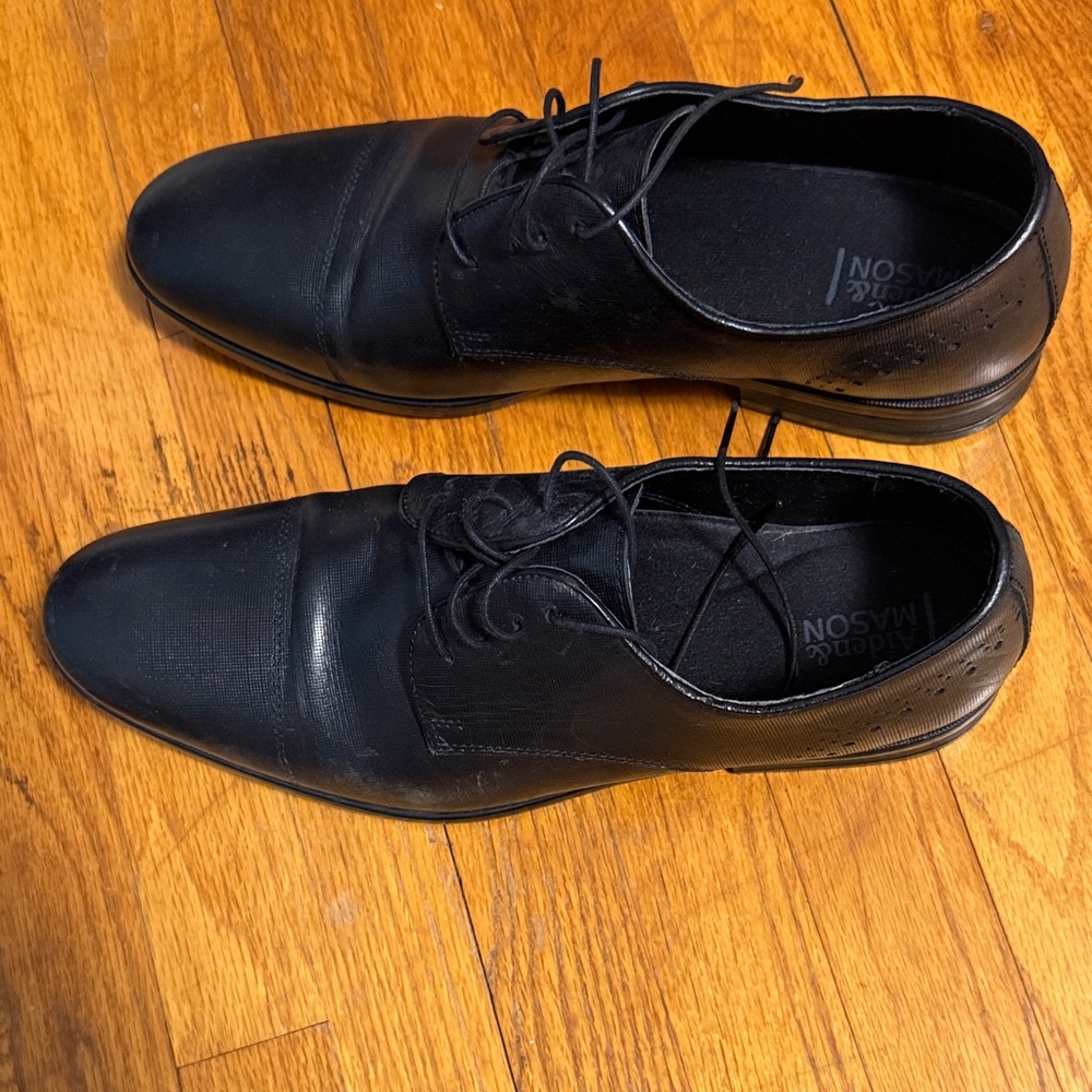Mason Premium Black Leather Oxfords for Men
